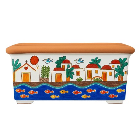 Fioriera rettangolare ceramiche de simone Dammusi Fioriera rettangolare ceramiche de simone Dammusi